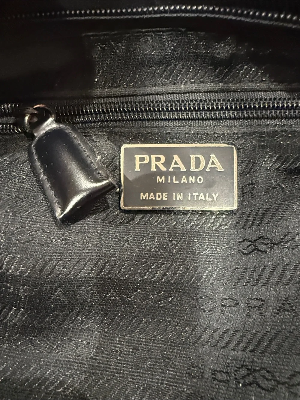 Source Unknown Prada Style Black Nylon Messenger Bag with Adjustable Strap